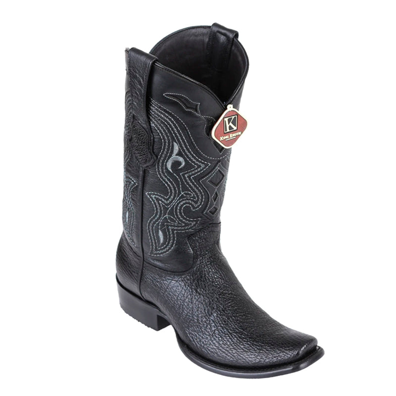 Men's King Exotic Genuine Sharkskin Boots 3x Toe Black (495v20905) by King Exotic Boots main image 0