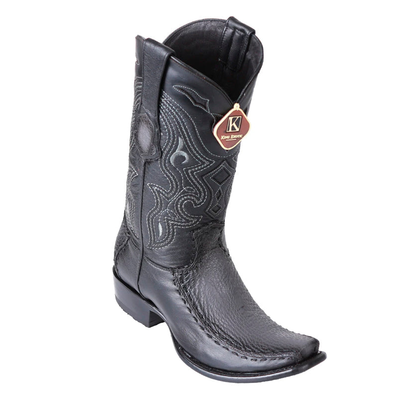 Men's King Exotic Genuine Sharkskin Boots 3x Toe Black (495v20905) main image 0