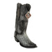 Men's King Exotic Snip Toe Full Quill Ostrich Boots Handmade Burnished Gray (494RD0338) by King Exotic Boots