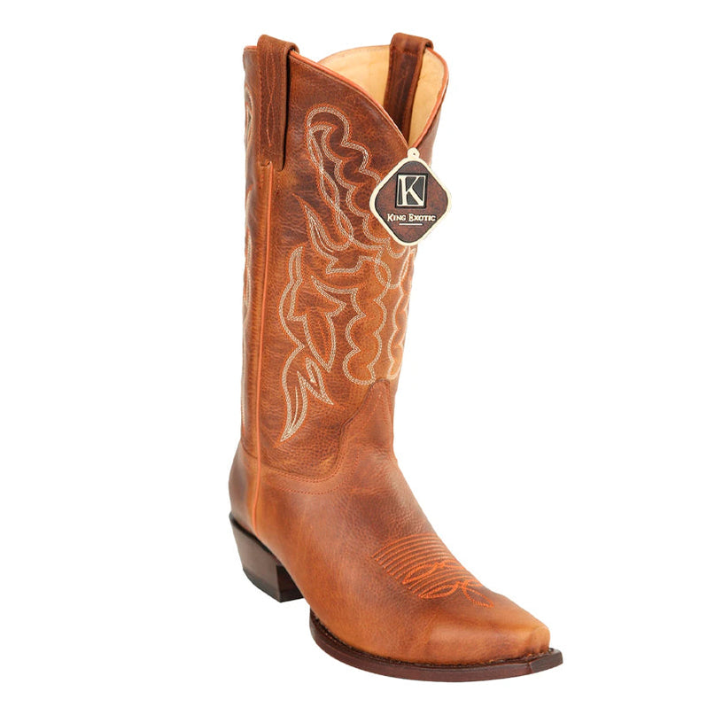 Men's King Exotic Snip Toe Stingray Boots Full Rowstone Handmade Black (4941105-)