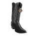 Men's King Exotic Snip Toe Stingray Boots Full Rowstone Handmade Black (4941105-)