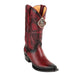 Men's King Exotic Snip Toe Teju Lizard Boots Handcrafted Burnished Burgundy 494RD0743