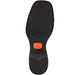 King Exotic Square Toe Ostrich Boots Rubber Sole & Saddle Gray
