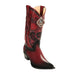 Men's King Exotic Handcrafted Stingray Boots, Burgundy Burnished