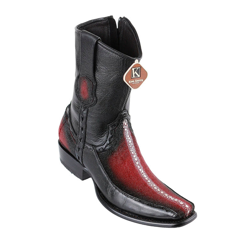 Men’s King Exotic Python Boots With Deer Dubai Toe Handcrafted Natural main image 0