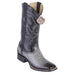 Men's King Exotic Wide Square Toe Caiman Belly Boots Handcrafted Burnished Gray