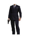 Men's Kingsman Double Breasted Button Closure Black Fully Lined Suit