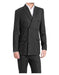 Men's Kingsman Striped Pattern Double Breasted Button Closure Fully Lined Grey Suit