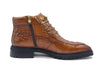 Carrucci Men's Alligator Embossed Lace-up Boots