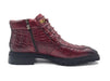 Carrucci Men's Alligator Embossed Lace-up Boots
