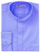 Oriental Mao Chines Style No Collar Mandarin Preacher Round Style Collar Lavender,Light Blue Collarless Dress Shirt