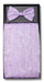 Men's Paisley Design Polyester Lavender Bowtie & Matching Cummerbund