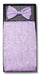 Men's Paisley Design Polyester Lavender Bowtie & Matching Cummerbund