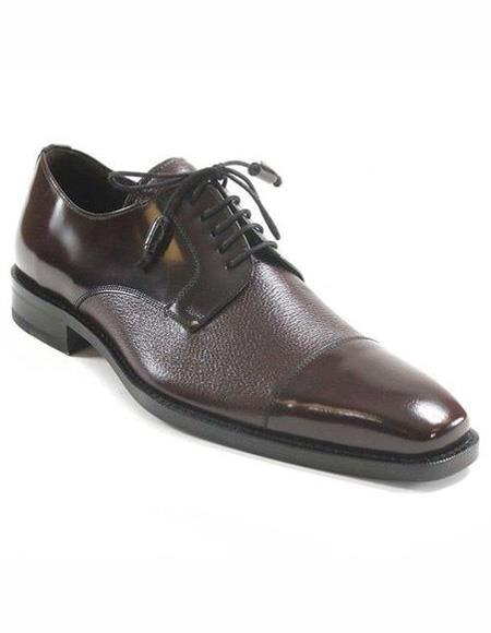 Men's Leather Lining Burgundy Cap Toe