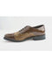 Men's Leather Sole Brown Horn Alligator Print Back 5 Eyelet Lacing