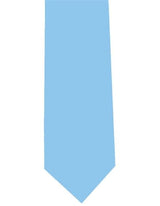 Men's Light Blue Polyester Extra Long Solid Neck Tie-Men's Neck Ties - Mens Dress Tie - Trendy Mens Ties