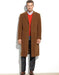 Vitali Vicuna Light Brown - Dark Camel Light Brown & Rust ~ Copper Color Vicuna Light Brown - Dark Camel Color Men's Dress Coat 48 Inch Long Overcoat ~ Long Men's Dress Topcoat -  Winter coat