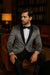 Mens Light Gray Velvet Tuxedo Jacket – Slim Fit Shawl Lapel Formal Blazer + Black Pants Included