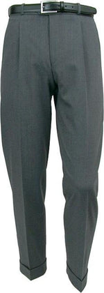 Mens Pleated Dress Pants Mizzani Light Gray Pleated Super 120's Wool premier quality italian fabric Dress Slacks  unhemmed unfinished bottom