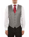 Men's 5 Button Light Grey Classic Fit Fully Lined Vest