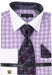 Mens Lilac Check Dress Shirt