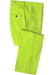 Men's Cotton Fabric Pants Flat Front in Lime Green - Neon Color