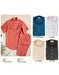 Men's Linen Yarn-Dye Banded Collar Pop Over Shirts