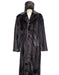 Men's Long Length Faux Fur Coat Full Length Overcoat ~ Long Men's Dress Topcoat -  Winter coat+ Matching Hat Brown