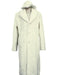 Men's Long Length Faux Fur Coat Full Length Overcoat ~ Long Men's Dress Topcoat -  Winter coat + Matching Hat Off White