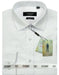 Mens Long Sleeve 100% Cotton Shirt - Pin Dot - White