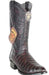 Men's Los Altos Boots Heel Cap Genuine Caiman Belly Black Cherry Boots