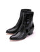 Men's Los Altos Boots Genuine Ostrich Higher Heel Paw Black Dress Boot Ankle Dress Style For Man