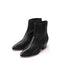 Men's Los Altos Boots Genuine Stingray Mantarraya Skin Inside Zipper Black Botas De Mantarraya - Mantarraya Boots Ankle Dress Style For Man