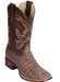 Mens Los Altos Caiman Belly Skin Wide Square Toe Boot Sahara Brown