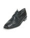 Men's Los Altos Caiman Oxford And Genuine Teju Lizard Five Eyelet Lace Black Shoes