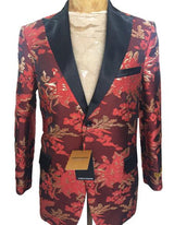 Men's Maroon Two Button Blazer