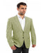 Men's Mint Linen Sports Coat Peak Lapel - Mens Linen Suit