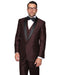 Men's Modern Fit 1 Button Shawl Lapel Dark Brown Dinner Jacket