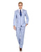 Mens Modern Fit Summer Wedding Suit Light Blue