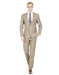 Mens Modern Fit Textured Suit Light Taupe