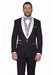 Men's Two Toned Lapel Modern Fit Suits Fully Lined Tuxedo Suit Capblack