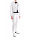 Mens Modern Wedding Tail Tuxedo in White