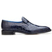 Belvedere Genova Navy Blue Alligator Loafers for Men