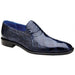 Belvedere Genova Navy Blue Alligator Loafers for Men