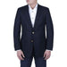 Men's Navy Blue Italian Style Blazer with Brass Buttons Classic Fit