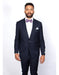 Rossiman Rossi Navy Blue Slim Fit Suit – Peak Lapel Tailored Formalwear for Men