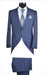 Mens Navy Blue Morning Suit With Double Breasted Vest - Groom Suit