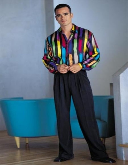 Mens Pleated Dress Pant long rise big leg slacks ( Comes in 7 Colors ) Single Deep Pleat - Wide Leg unhemmed unfinished bottom