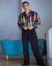 Mens Pleated Dress Pant long rise big leg slacks ( Comes in 7 Colors ) Single Deep Pleat - Wide Leg unhemmed unfinished bottom