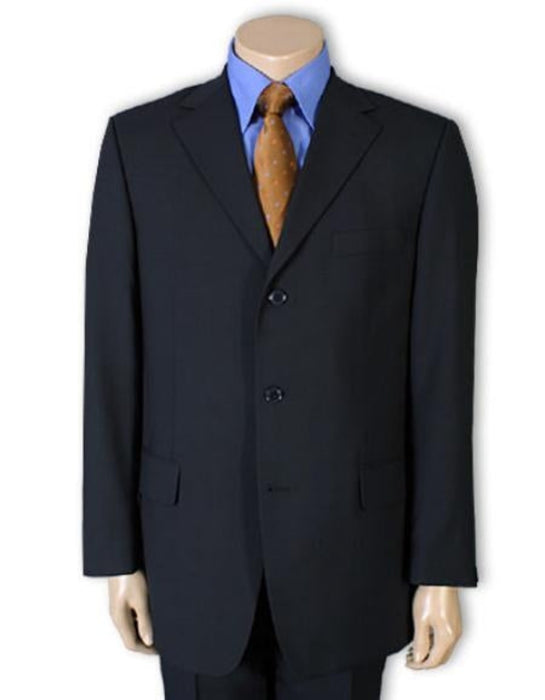 Men's Dark Navy Blue Suit For Men 100% Pure poly~rayon. (SUPER 120) 3 buttons